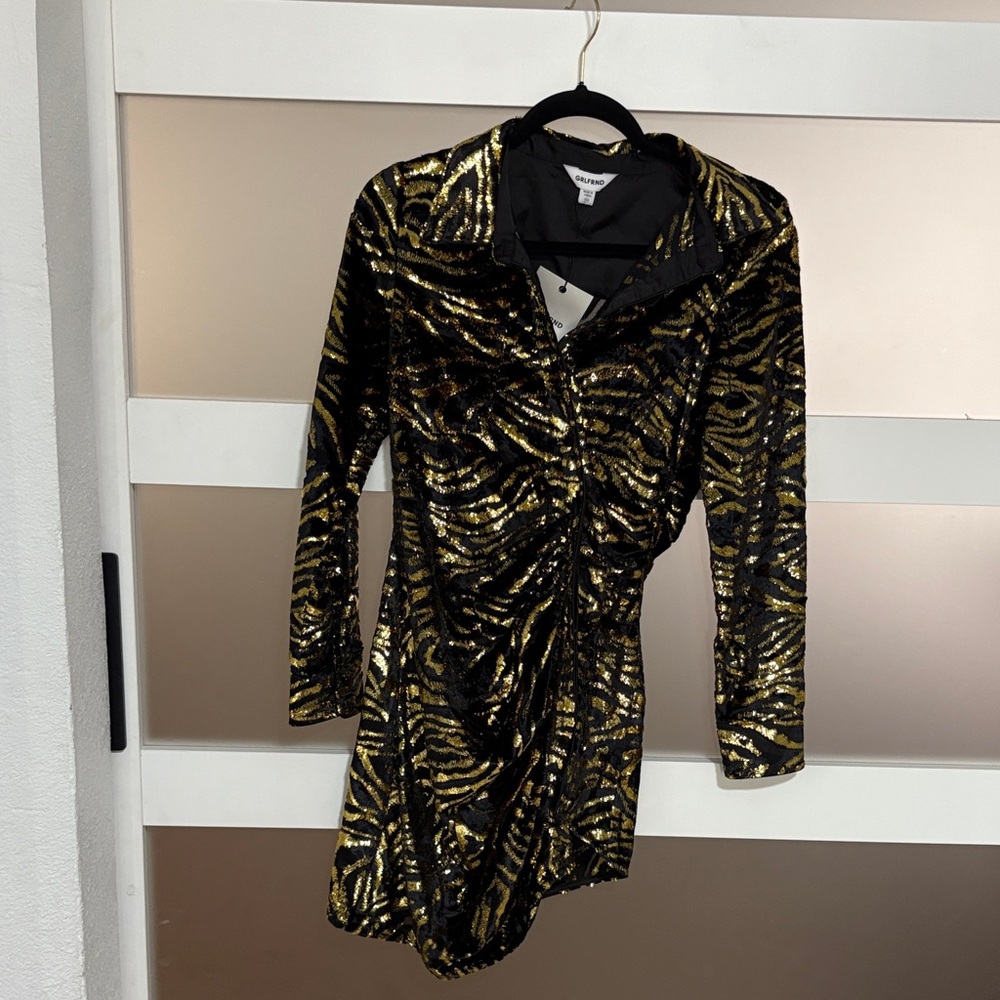 GRLFRND Black and Gold Dress - Picture 2 of 4